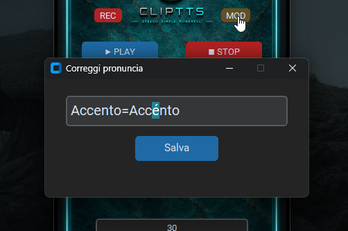 MOD popup: fix a pronunciation